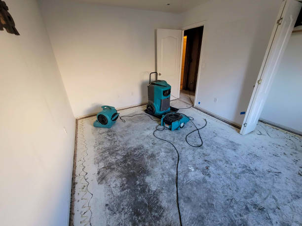 Water damage restoration process in Mount Hore, WI